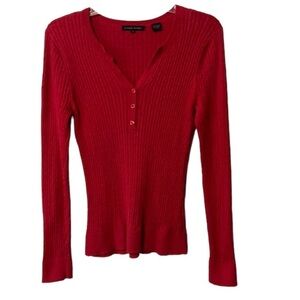 Cable knit red sweater size s